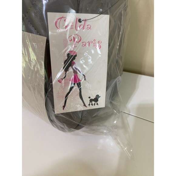 Gilda Paris Quilted Weekender Bag GRAY $229 Gray New With Tags Men or Women - Picture 11 of 12